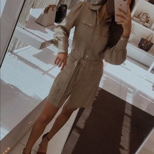 Michael Kors tan long sleeve dress